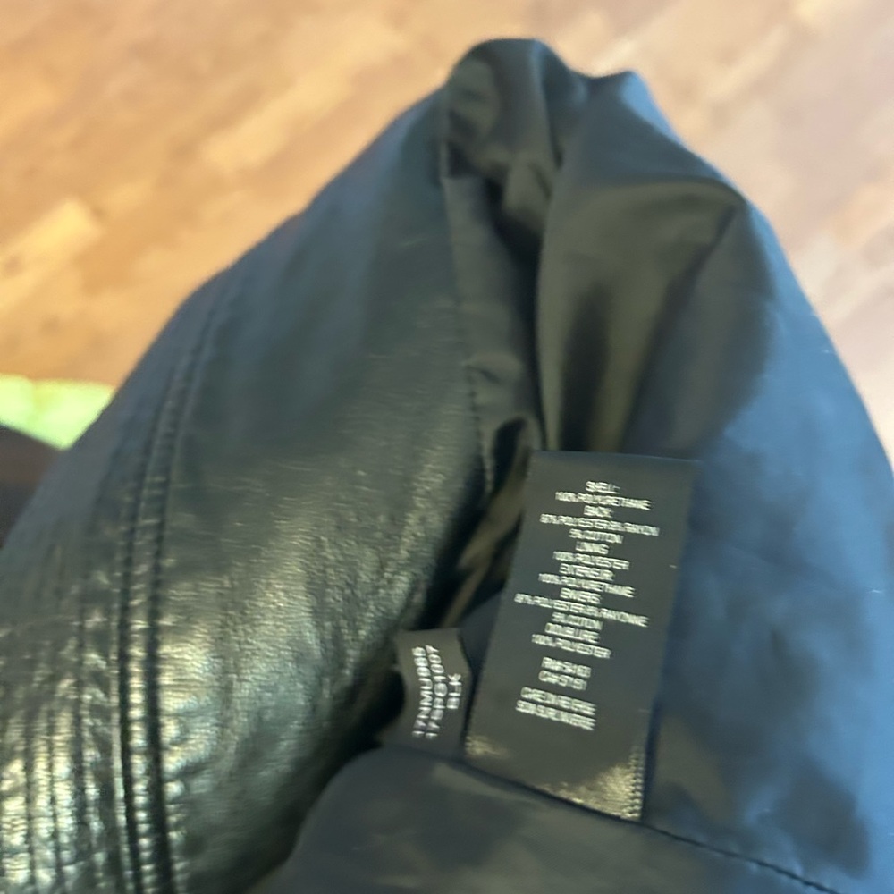 Kenneth Cole Black Pleather Moto Jacket, size XL - Picture 4 of 4